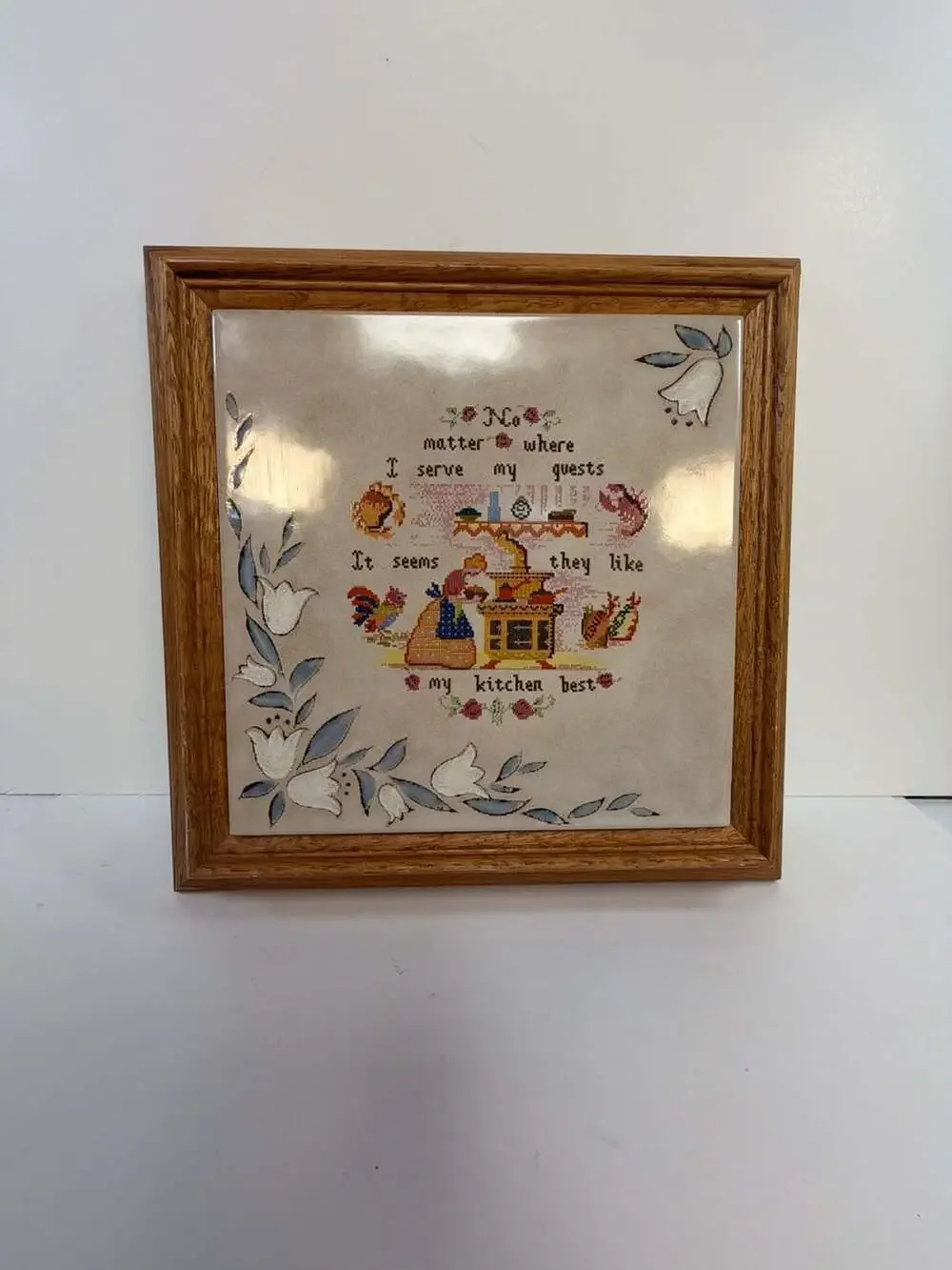 Vintage Frank La Rose Handcrafted Decorative Ceramic Kitchen‎ Tile Wall Art
